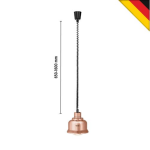  Θερμαντική λυχνία με σύστημα αιώρησης - ανύψωσης χάλκινη 114274